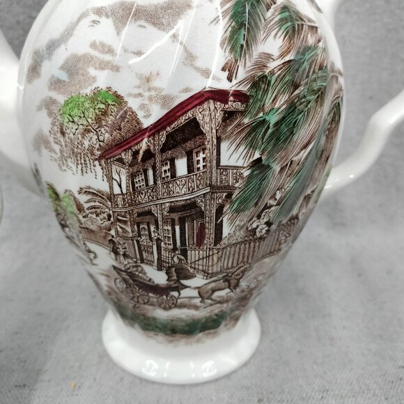 VTG Johnson Brothers Heritage Hall Coffee Pot Creamer French Provincial 4411 - Picture 3 of 12